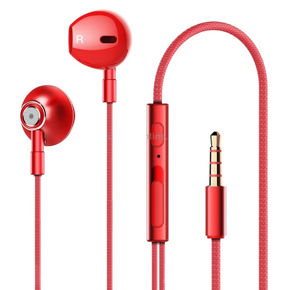 Lenovo HF140 Auricolari cablati con microfono - Rosso