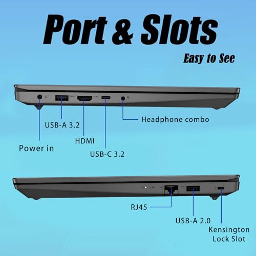Lenovo Computer portatile aziendale V15 Gen 4, display FHD da 15,6", Intel Core i5-13420H (Beat i7-1355U), 16 GB di RAM, SSD da 1 TB, HDMI, RJ45, webcam, tastiera numerica, Wi-Fi, Windows 11 Pro, nero - Miniatura 4
