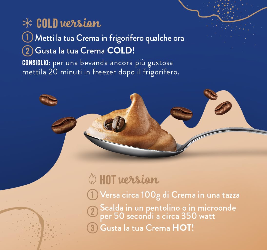 Caffè Borbone CREMA CAFFÈ - 1 Brick 550g - Crema a base di latte con caffè solubile delattosata, UHT a lunga conservazione - Senza Lattosio e Senza Glutine - Latte e panna Italiani - Miniatura 3
