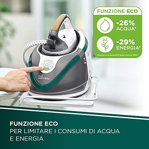 Polti Vaporella Next VN18.65, Ferro da stiro con Caldaia ad Alta Pressione Max 7,2 Bar, Potenza 2200 W, Funzione Turbo e Eco, autonomia illimitata, Serbatoio 1,3 L, Steam Pulse 450g, Bianco e Verde - Miniatura 4