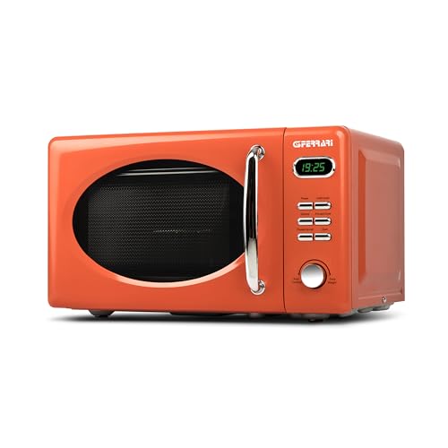 G3 Ferrari G10155 "Sapormio Vintage" Microonde Vintage Combinato Digitale, 1150W, 20 Litri, 8 Programmi, 4 modalità di cottura, Accessori inclusi, Timer 60 min, Arancio - Miniatura 2