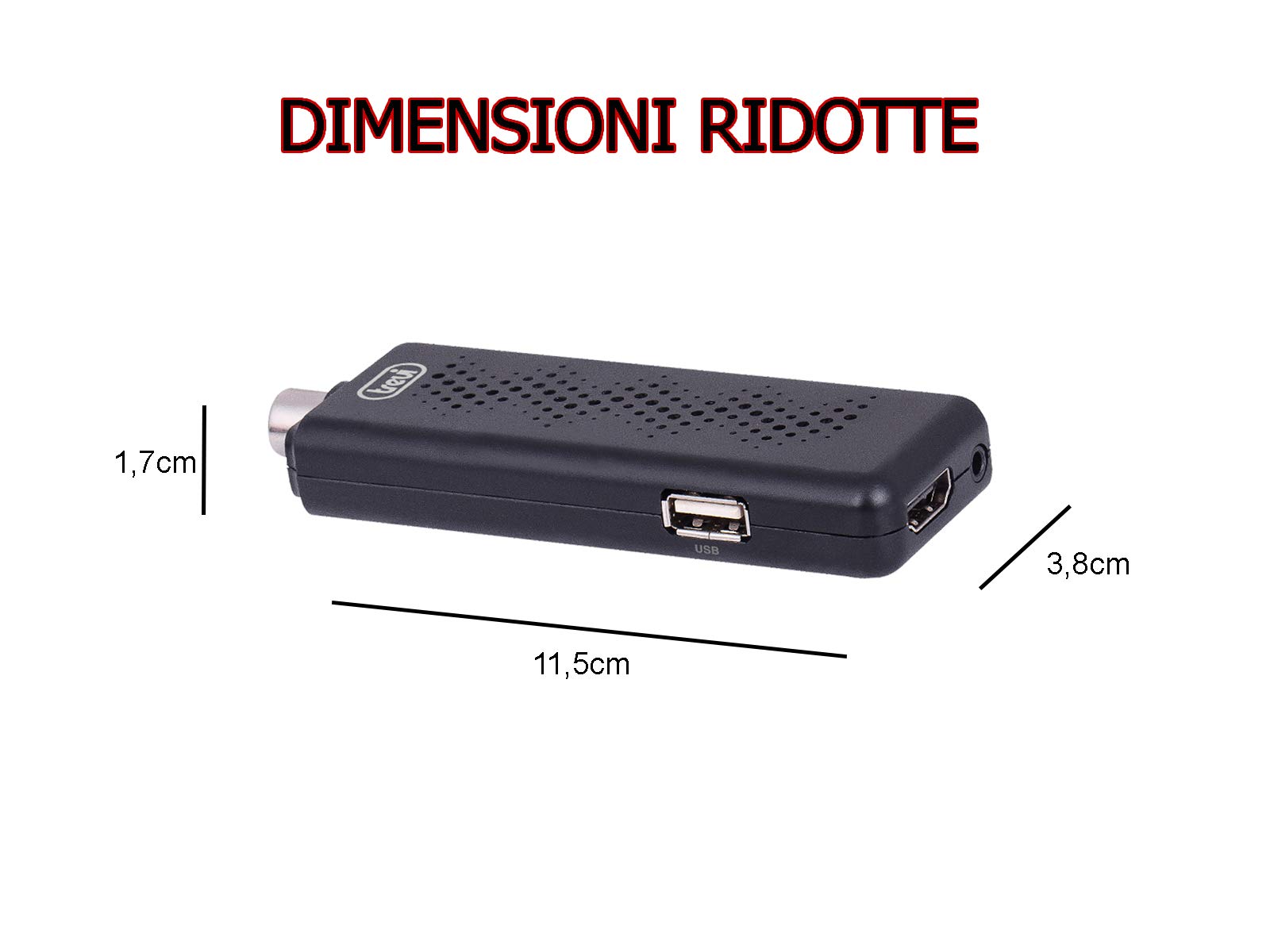 Trevi HE 3361 T2, Decoder Digitale Terrestre, DVBT-T2, Dimensioni Ridotte, Ricezione Programmi Qualità HD, HEVC con Codec H.265 10 Bit, HDMI, USB, Ricevitore IR con Display, Telecomando Incluso - Miniatura 3