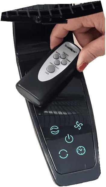 Lar.el Ventilatore a Piantana con Telecomando MOD. MADDY, 60W, 5 Pale, 3 Velocità, Timer Programmabile, Console Touch Screen, Oscillante, Altezza 140 cm, Colore Nero - Miniatura 5