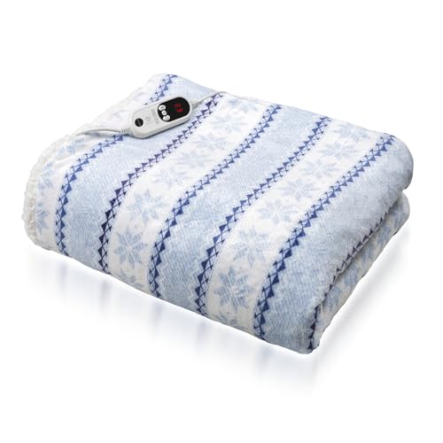 MACOM Plaid Riscaldabile con Comoda Tasca per i Piedi – Morbido Tessuto 180x120, Riscaldamento Rapido a Basso Consumo, 9 Temperature con Timer, Lavabile in Lavatrice – Enjoy & Relax 943 Morby Plaid - Miniatura 2