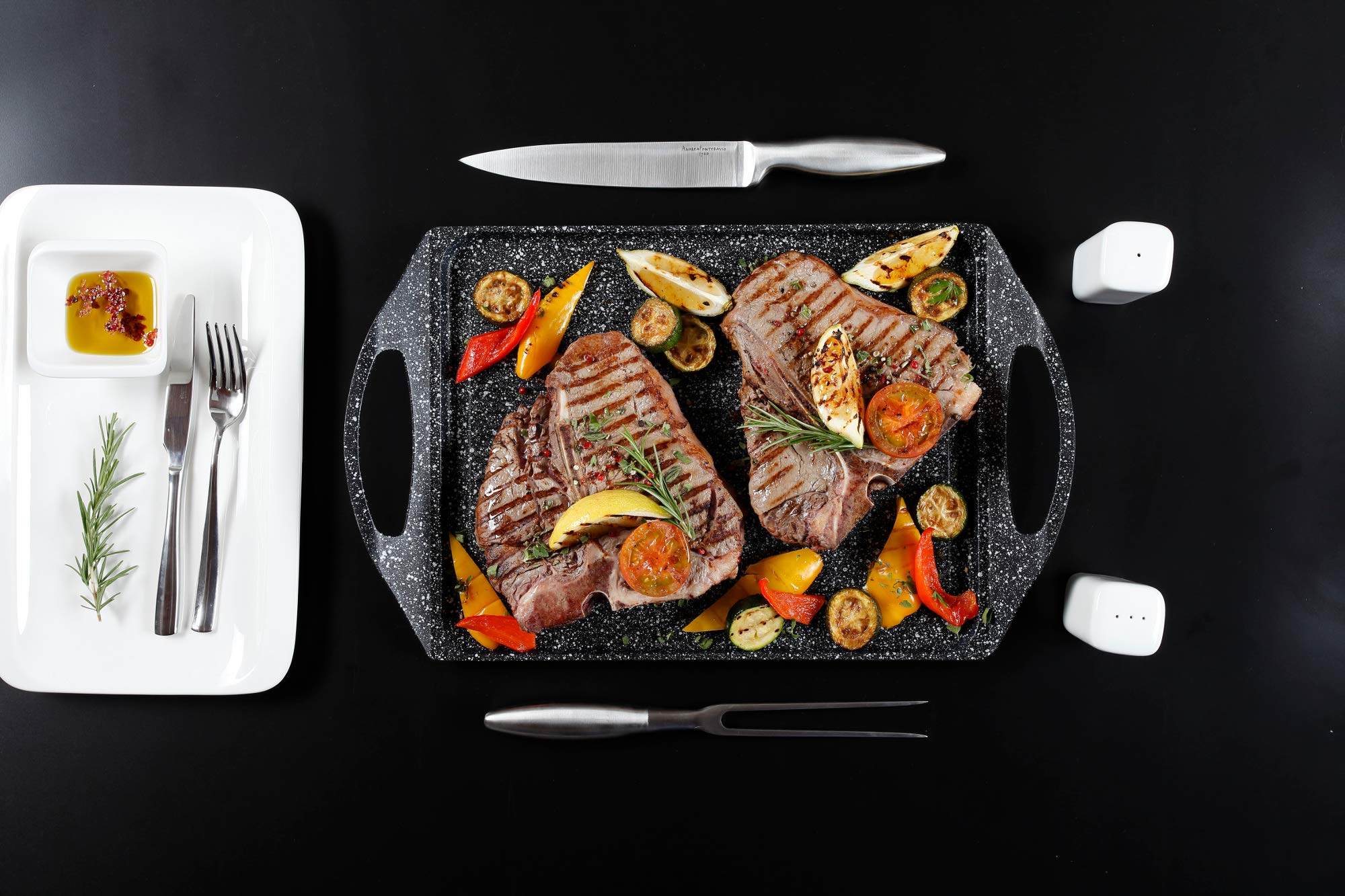 Tognana Sphera Grill Rettangolare, antiaderente Alluminio - Miniatura 2