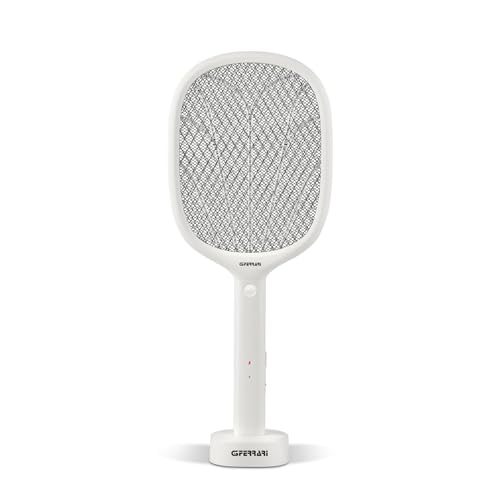 G3 Ferrari G90048 Schianto Racchetta Anti-Zanzare, Alta Potenza, USB Type-C Ricaricabile, 3 Strati in Rete, Luce UV, Indicatore di Tensione, Base per appoggio - Miniatura 2