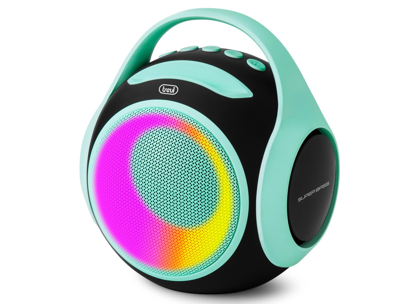 Trevi XR 8A 202 Speaker Portatile 20W, Cassa Wireless con Funzione TWS, Presa USB, Micro SD, Batteria Integrata, Turchese