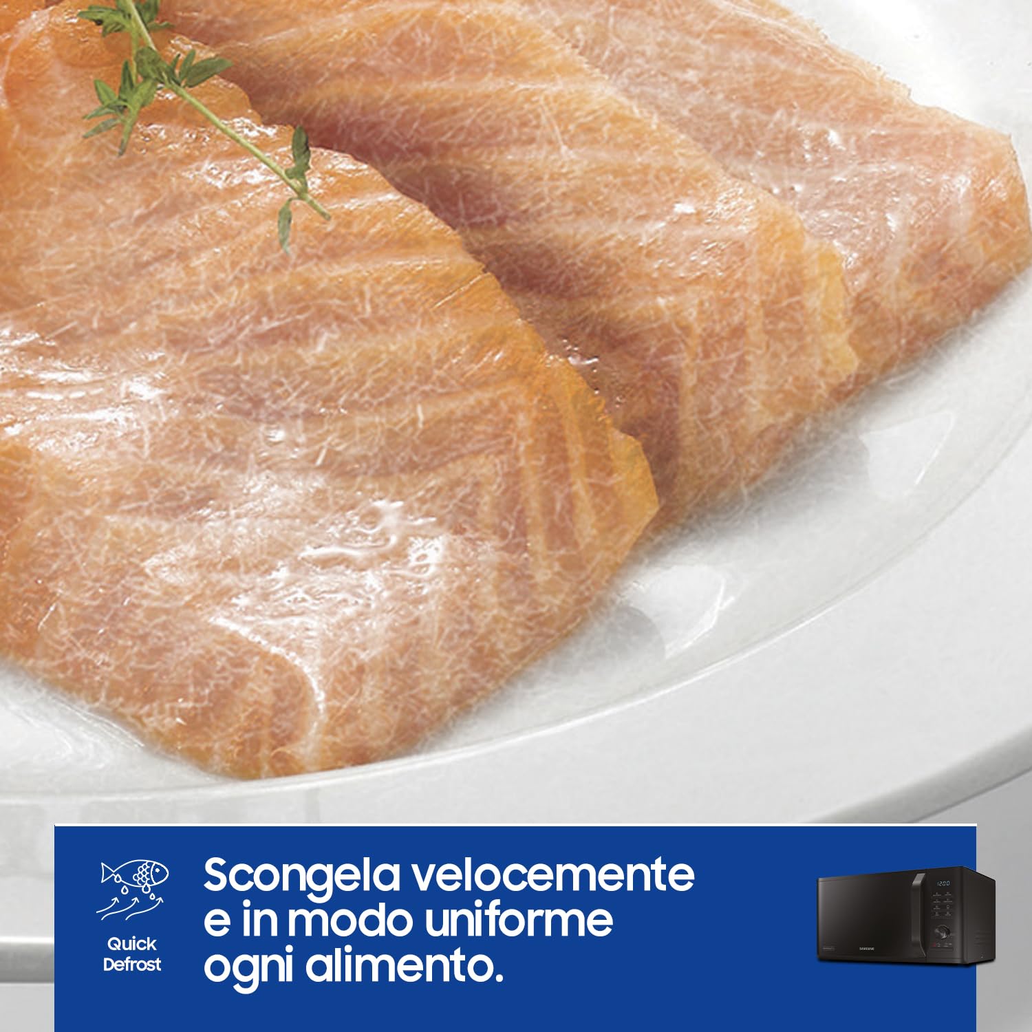 Samsung Forno a Microonde Grill Advanced, MG23K3515CK/ET, Cottura Croccante, AutoCook, Microonde + Grill 800 W + 1100 W, 23 L, 49l x 27,5h x 39p cm, Nero - Miniatura 6