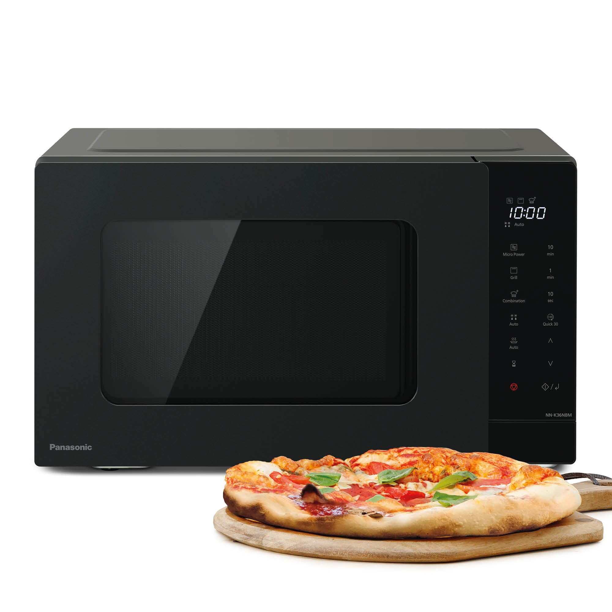 Panasonic NN-K36NBMEPG, Forno a Microonde con Grill, 24 Litri, 900W di Potenza, 11 Programmi Automatici, Tecnologia Dual Cooking, Funzione Quick 30'', Nero. - Immagine 1