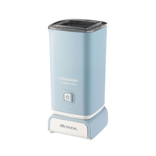 Ariete Cappuccinatore Vintage 2878, Montalatte Elettrico Stile Retrò per Cappuccino e Cioccolata Calda, Montalatte Elettrico Cappuccino in 2 Minuti, Capacità 250ml, Potenza 500 W, Celeste - Immagine 1