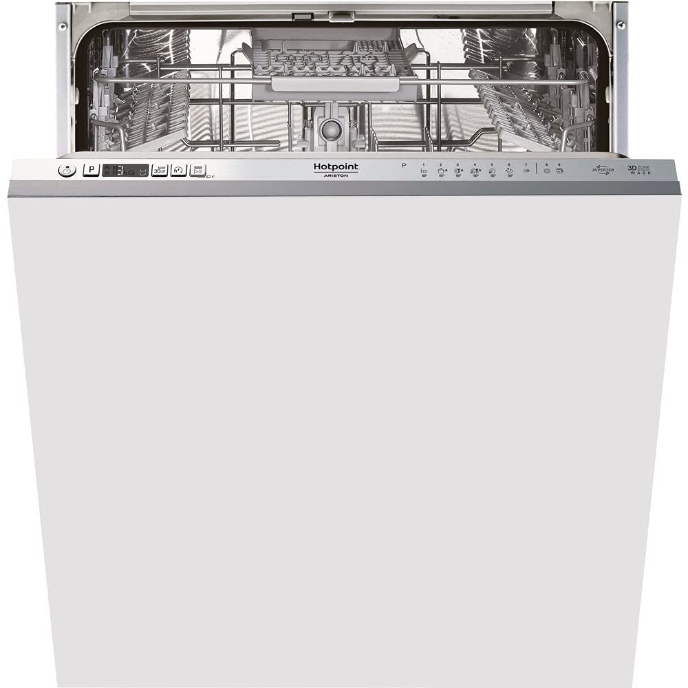 Hotpoint HIC 3C41 CW - Lavastoviglie a scomparsa, totale 14 coperti, Argent, Full size (60 cm) - Immagine 1