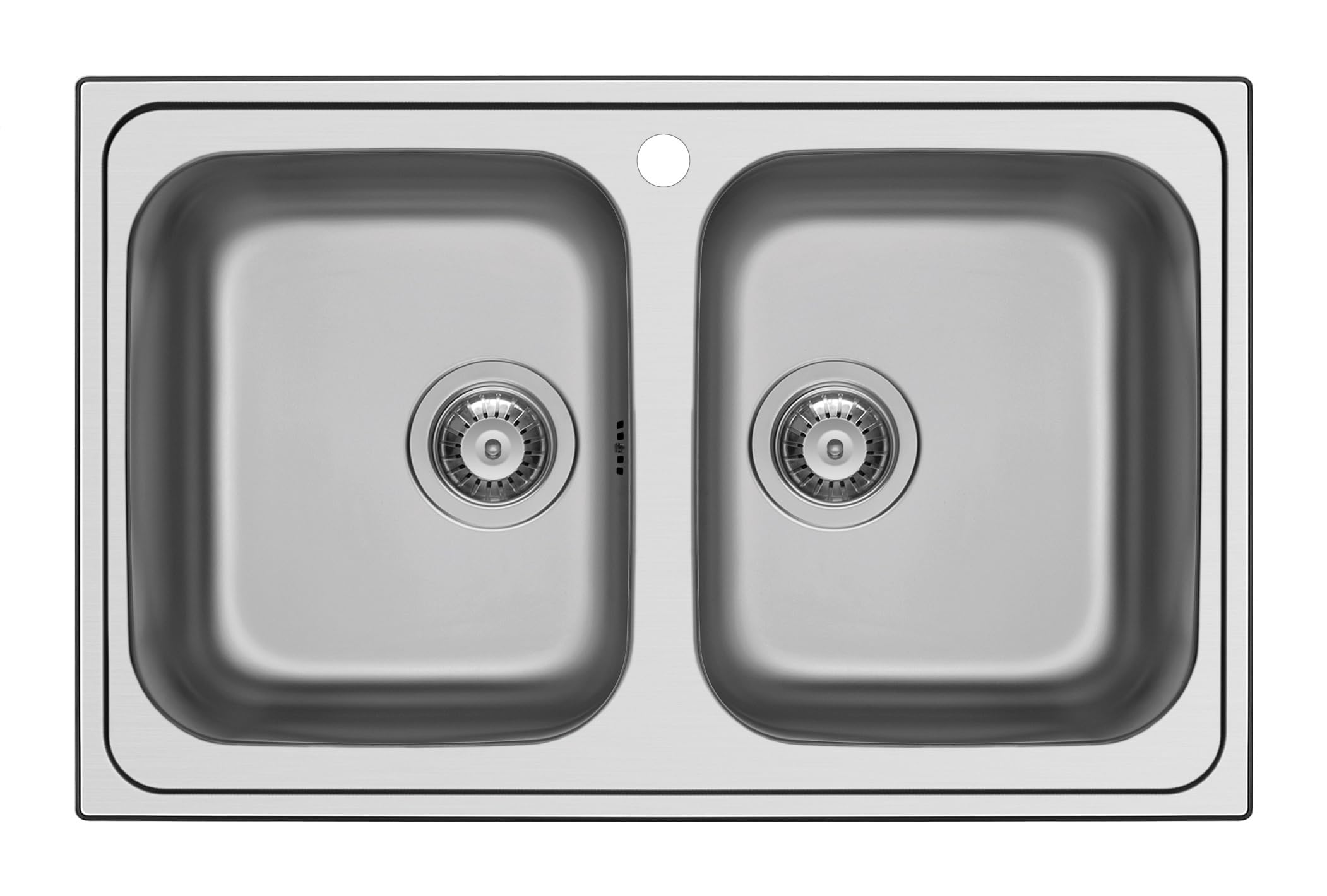 SCHOCK | Lavello Cucina Master N200 2 Vasche in Acciaio Inox, Guarnizione Preinstallata, 790x500mm