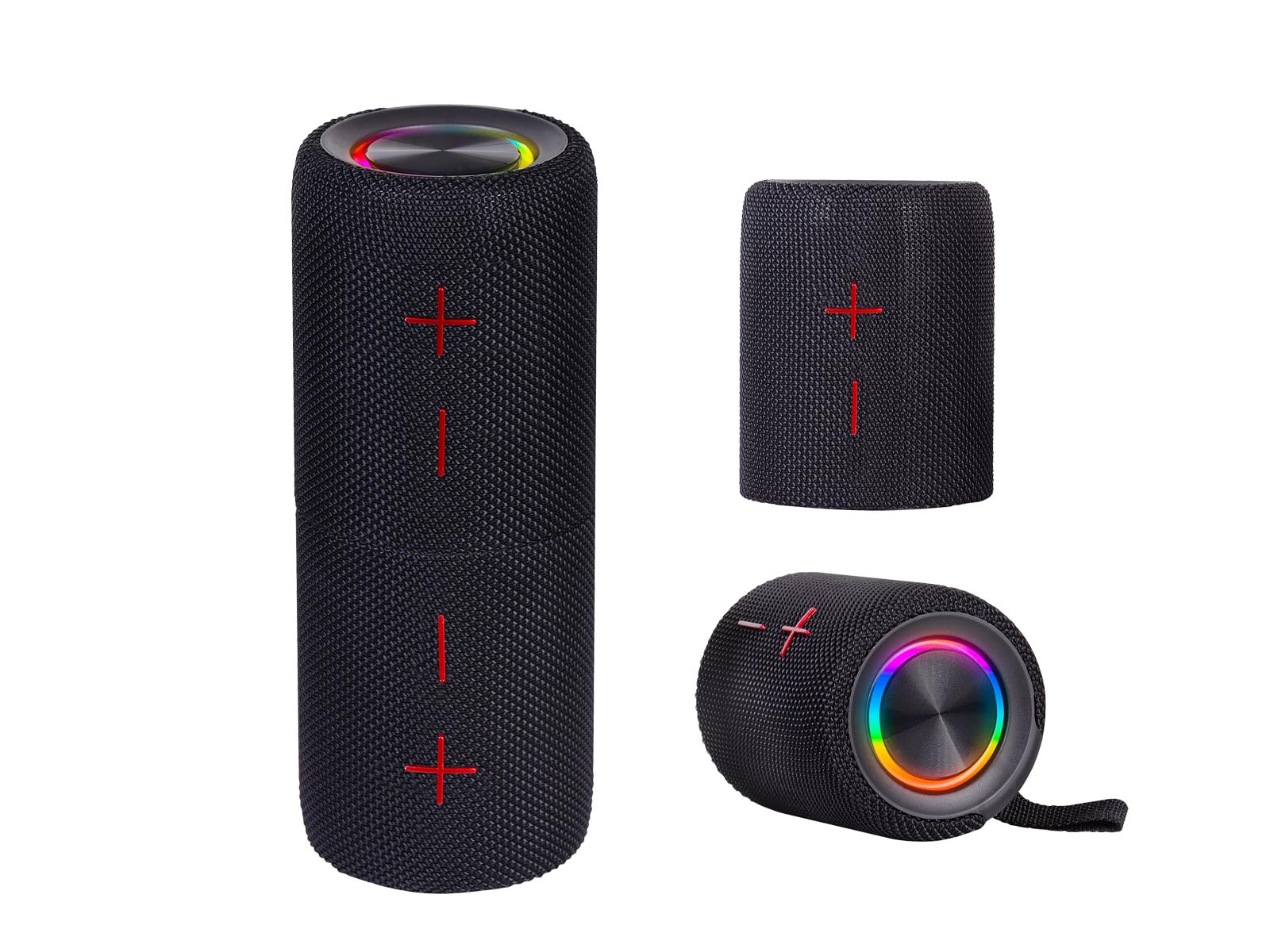 Trevi XR 8A44 DOUBLE Altoparlante Amplificato Portatile 10W x 2, Cassa Wireless Separabile in 2 Unità, Micro SD, AUX-IN, Audio Wireless 5.3, IPX5, Batteria Integrata, Nero