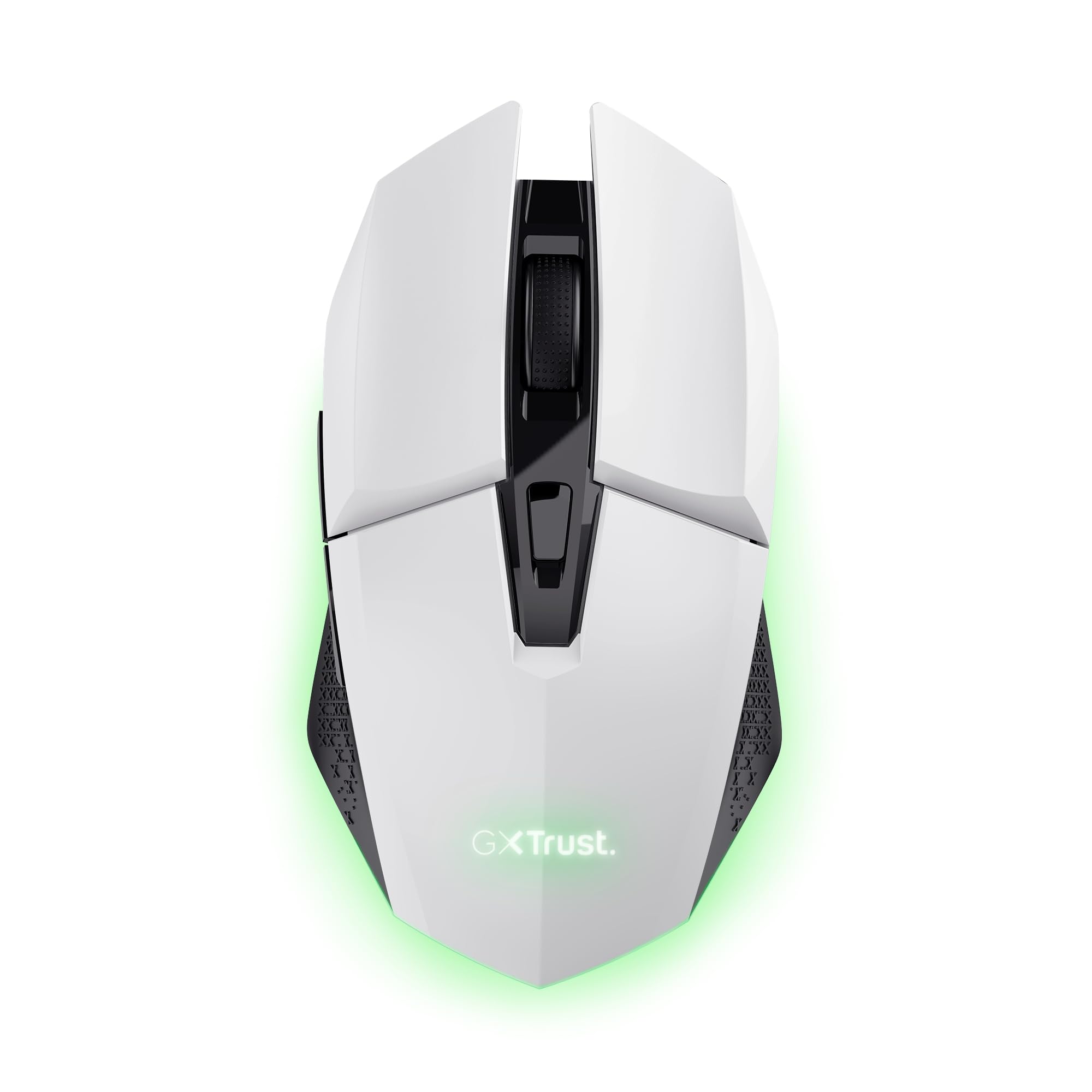 Trust Gaming GXT 110W Felox Mouse Gaming Wireless Ricaricabile, 80 Ore di Autonomia, 800-4800 DPI, Illuminazione LED, 6 Pulsanti, Mouse Senza Fili RGB per Computer, Laptop, Windows - Bianco