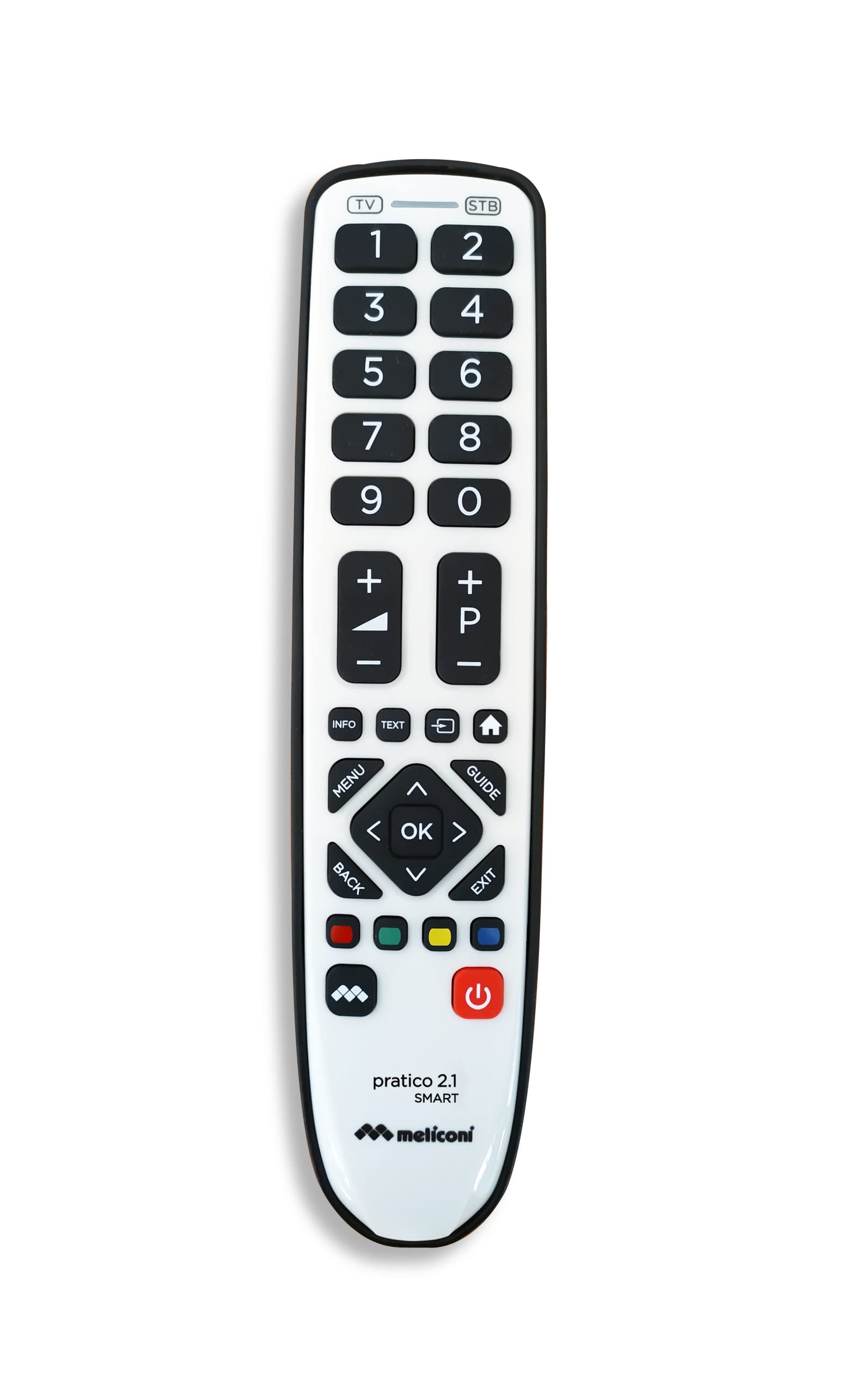 Meliconi 806169, Gumbody Pratico 2.1 Telecomando Universale 2 in 1 con corpo in gomma, ideale per TV e Decoder. Aggiornabile via Web.