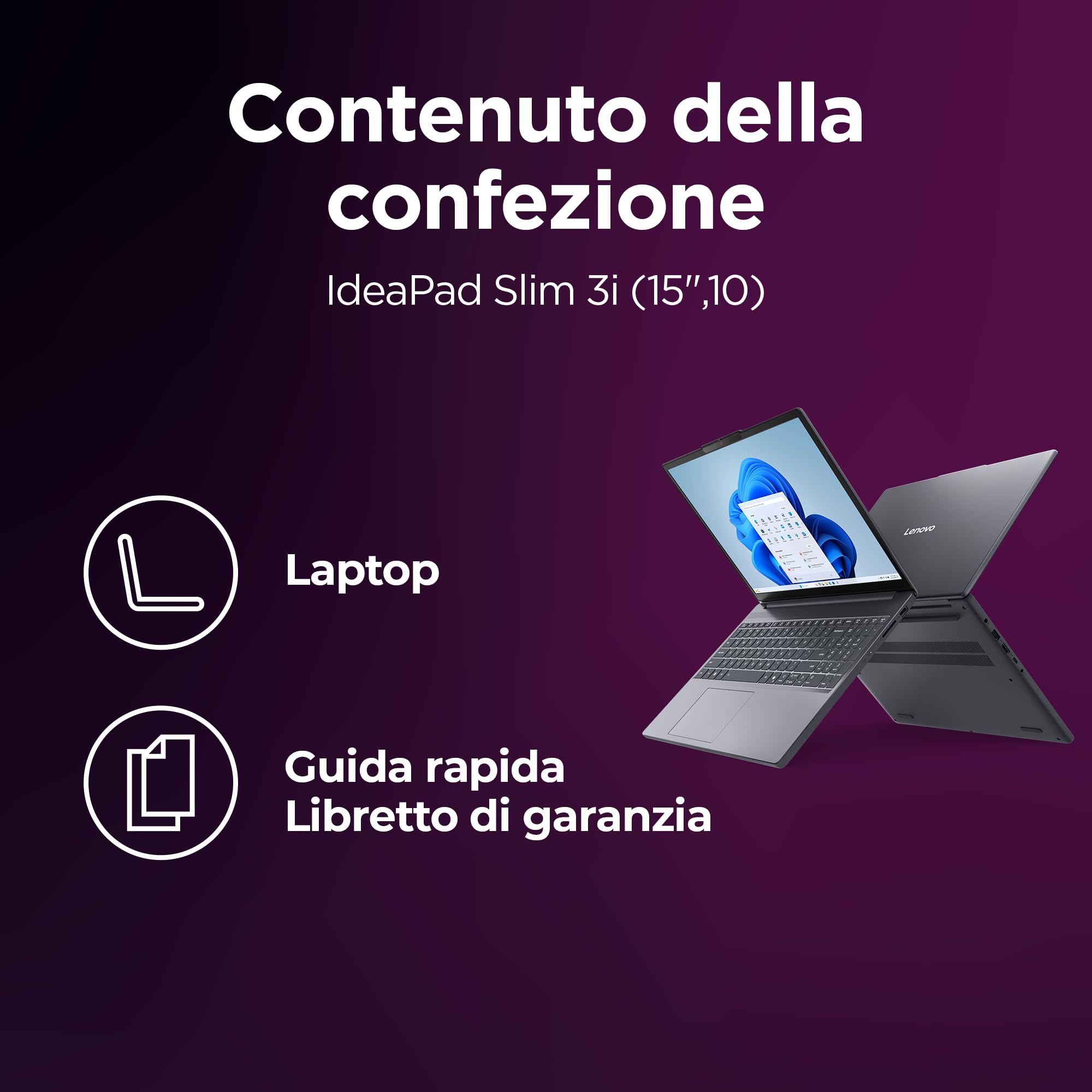 Lenovo IdeaPad Slim 3 Notebook 15" IPS (1920x1200) Intel Core i5-13420H, 16GB RAM DDR5, 512GB SSD, WiFi 6, Windows 11 Home, Laptop Sottile per Lavoro, Studio e Multitasking - Caricatore non incluso - Miniatura 5