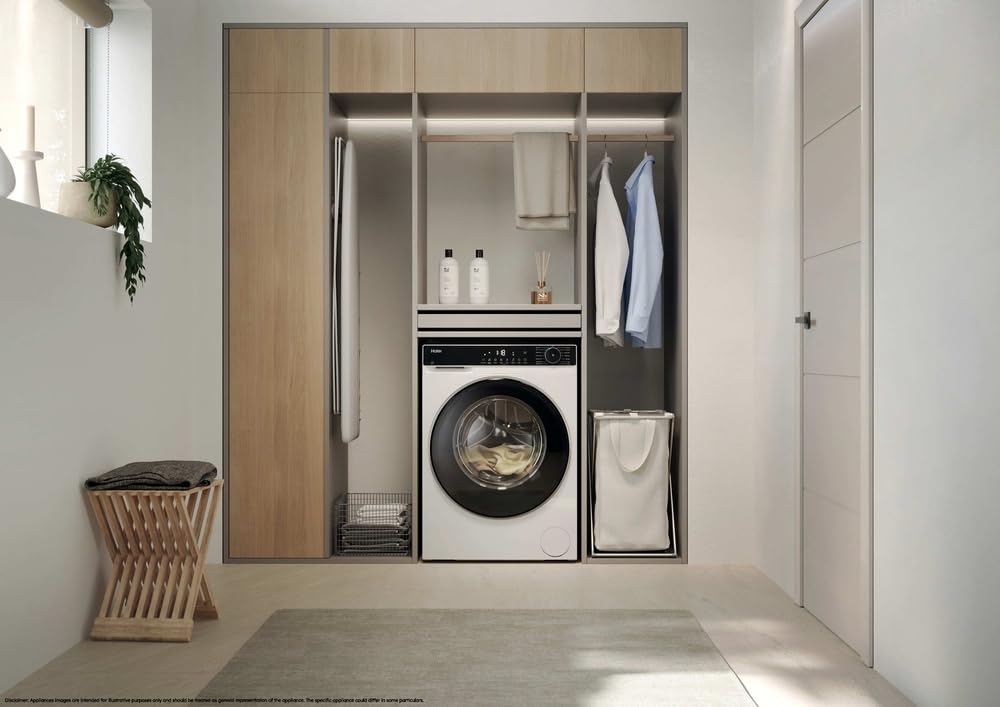 Haier X Serie 5 Lavatrice 9 Kg, Libera Installazione, Carica Frontale, Classe A-25%, 1400 Giri, Smart AI Cycle, Ciclo Refresh a Vapore, Wi-Fi con App hOn, 85x60x55.9 cm, Bianca – HW90-BP14357U-IT - Miniatura 2