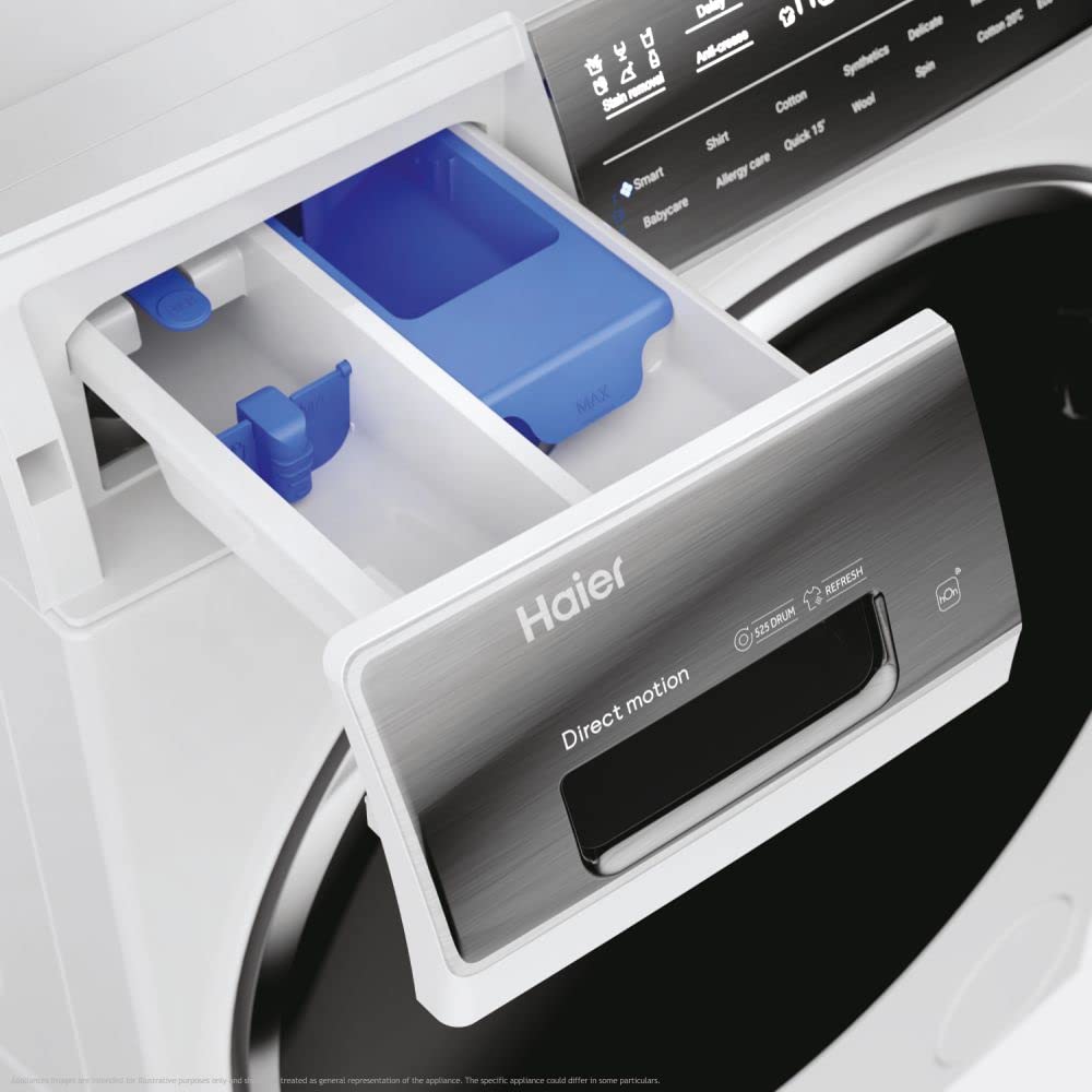 Haier I-Pro Serie 7 Plus Lavatrice SLIM 9 Kg, Libera Installazione, Carica Frontale, 1400 Giri, Classe B, Wi-Fi + BLE, Controllo App hOn, Motore Direct Motion, 60 x 44 x 85 cm, Bianca - HW90-B14IGITU1 - Miniatura 3