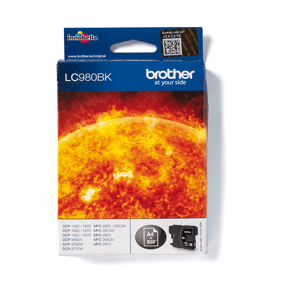 Brother LC980BK Cartuccia InkJet Originale, Capacità Standard, fino a 300 Pagine, per Stampanti DCP195C/DCP197C, Nero - Miniatura 2