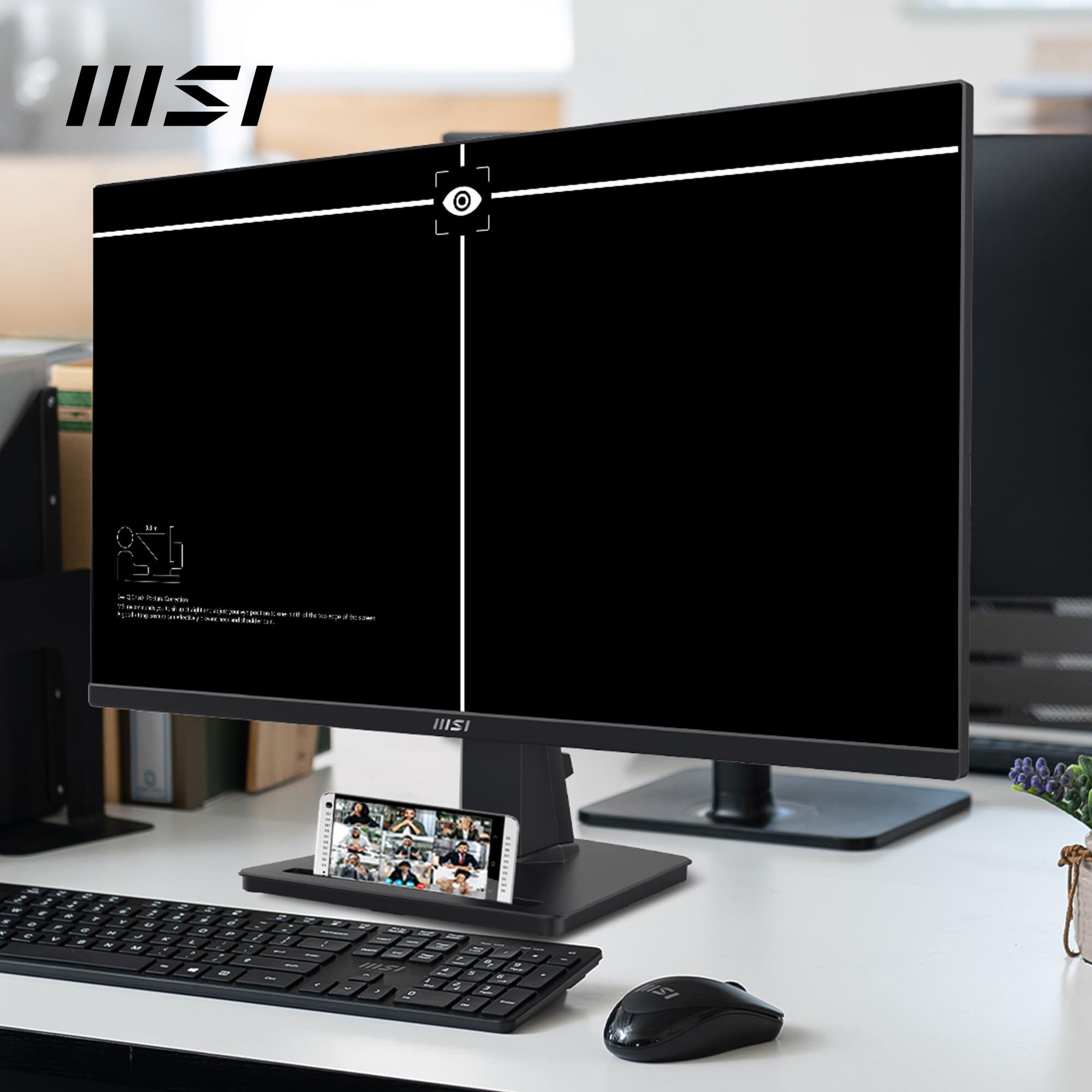 msi PRO MP275Q Monitor 27" WQHD - 2560 x 1440, pannello IPS, 100 Hz, schermo anti-affaticamento, altoparlanti integrati, inclinazione regolabile - HDMI 2.0b, DP 1.2a - Miniatura 4