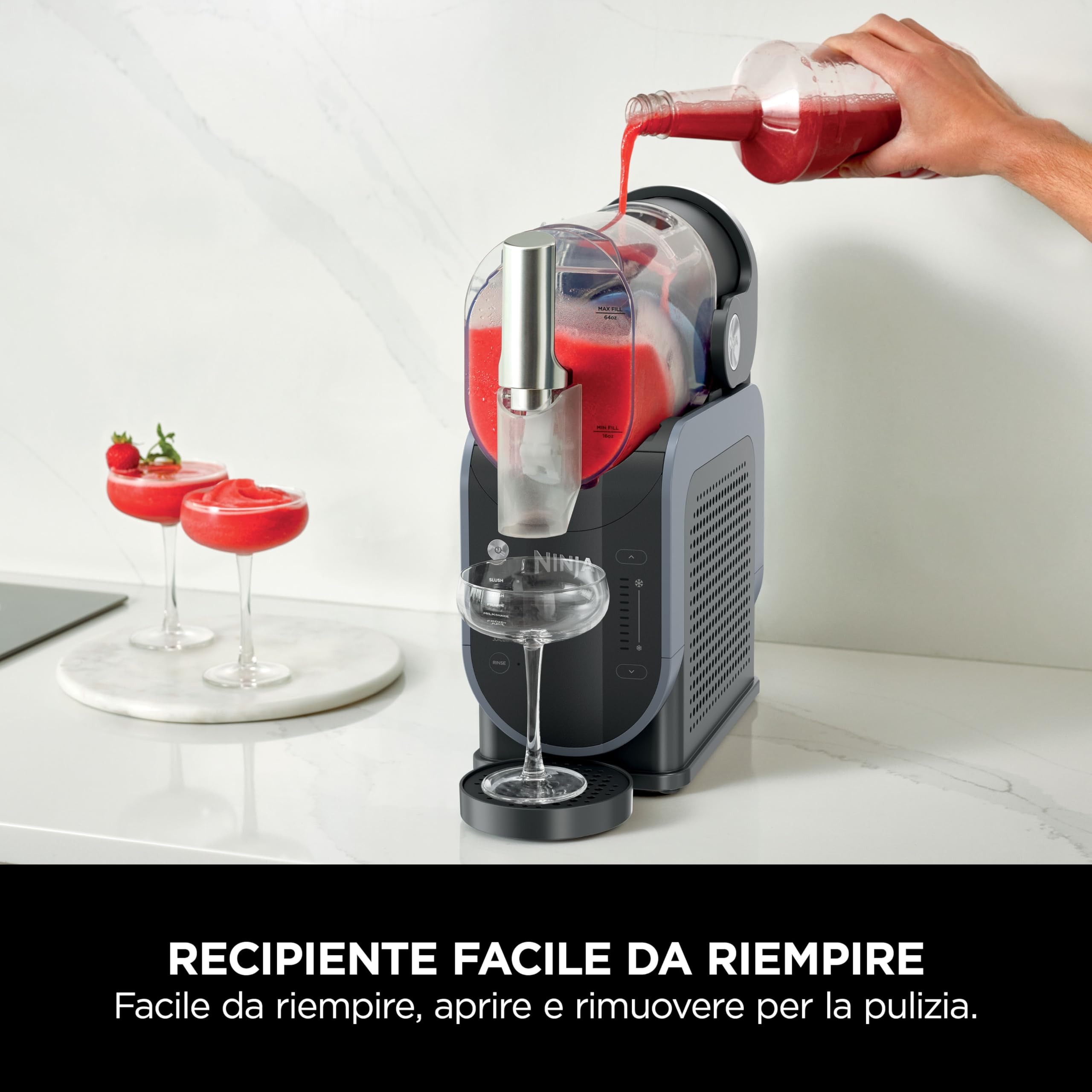 Ninja SLUSHi, Macchina per Granite e Frozen Drink, 1,9L, Blu/Grigio - Miniatura 3