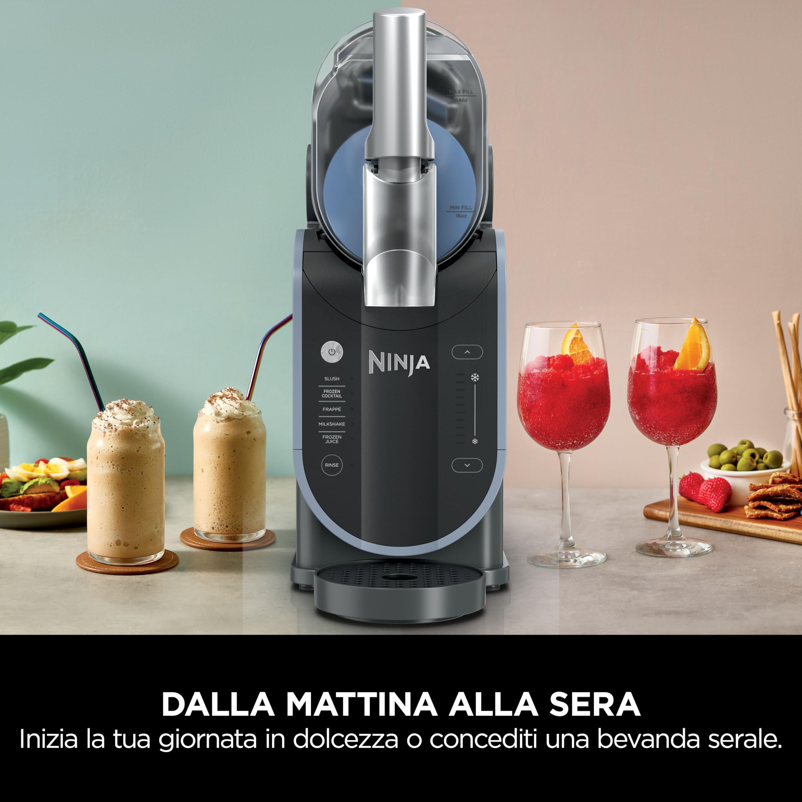 Ninja SLUSHi, Macchina per Granite e Frozen Drink, 1,9L, Blu/Grigio - Miniatura 6