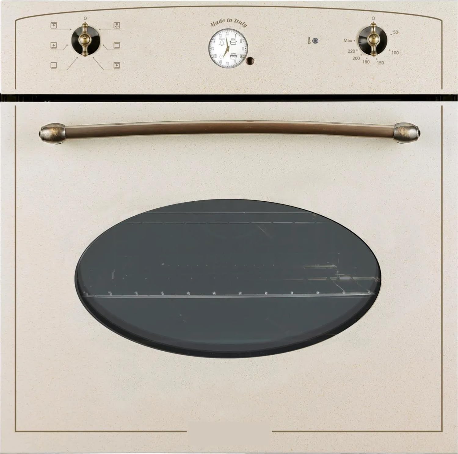 GLEMGAS Forno Elettrico Multifunzione Ventilato Sabbia 64L A++ - Immagine 1