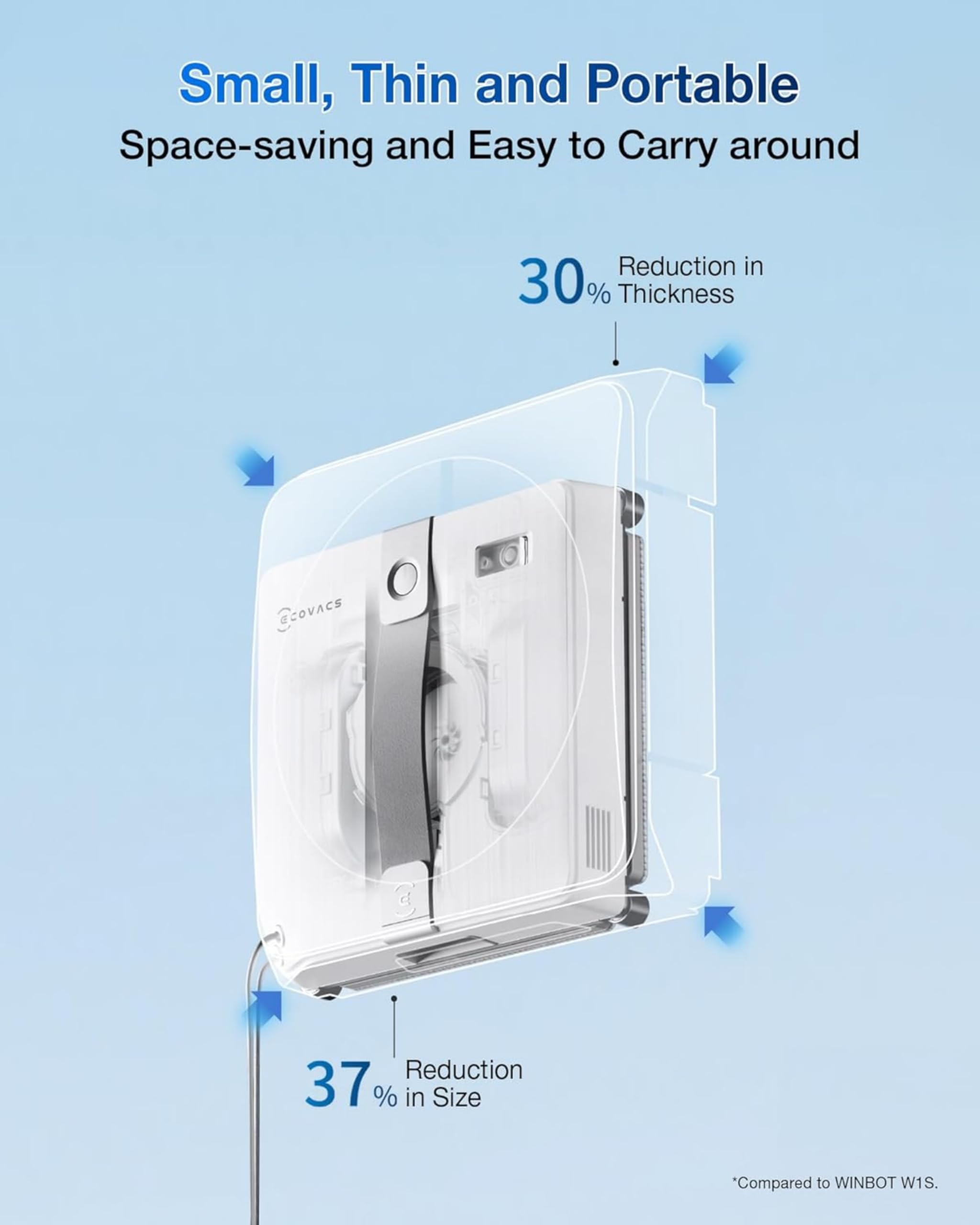 ECOVACS WINBOT MINI Robot Lavavetri, Design Compatto - Miniatura 7
