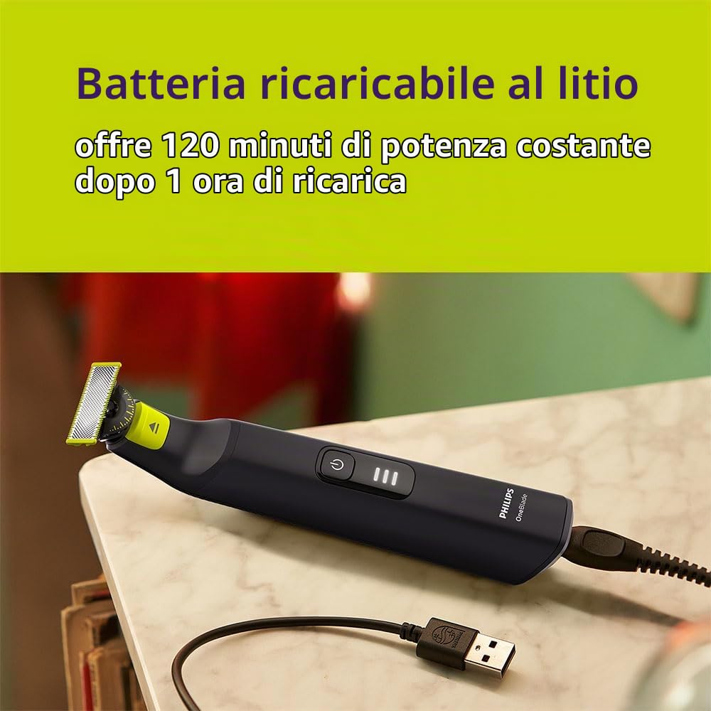 Philips Shaver OneBlade Pro QP6652 61 Face + Body (QP6652/61) - Miniatura 6