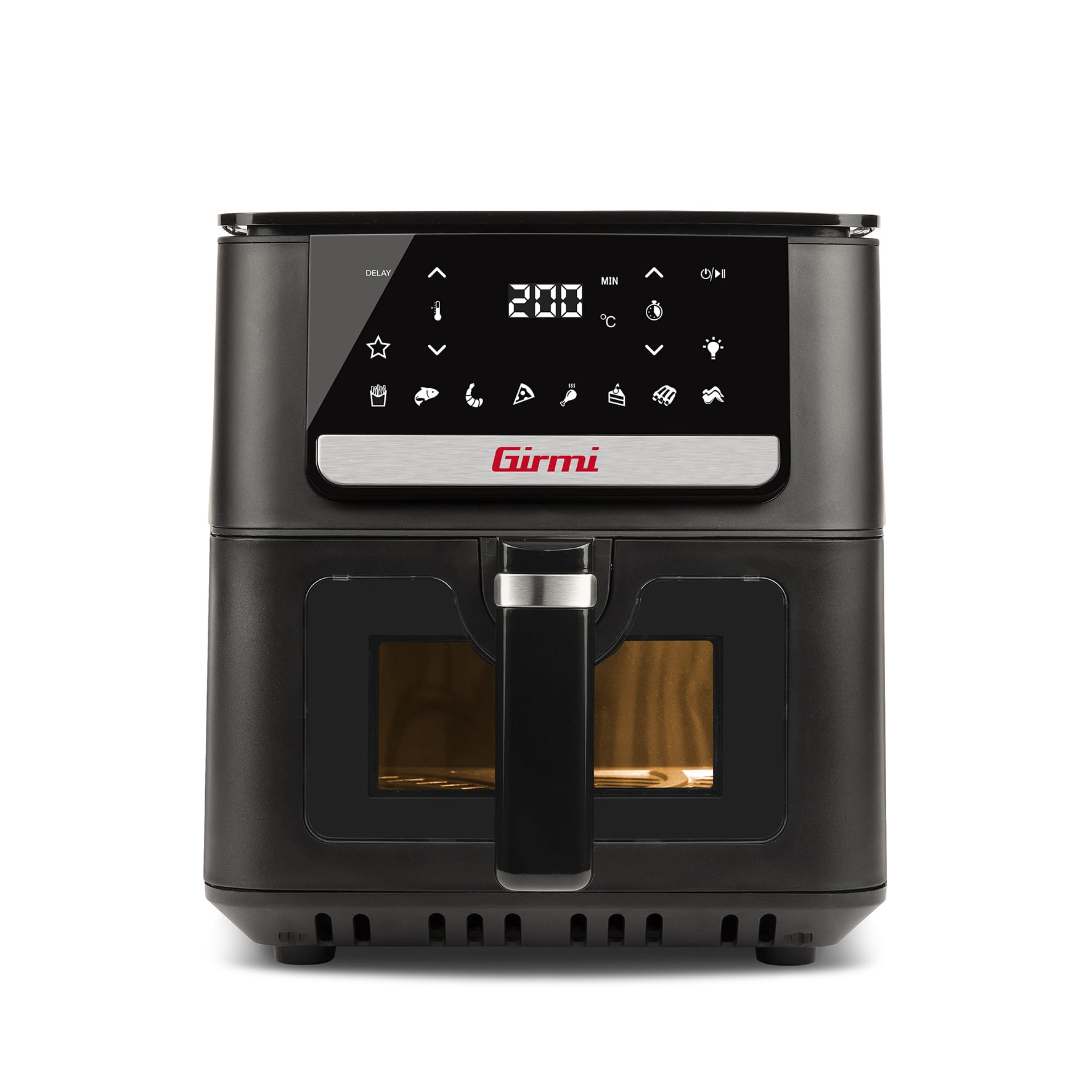Girmi FG84 Friggitrice ad Aria Ecofrit Crisp, 6,5 Litri, 1700W, Display digitale, 8 programmi, Partenza Ritardata, Vassoio Rialzabile, Timer, Temperatura regolabile, BPA/PFOA Safe, Ricettario incluso - Miniatura 2