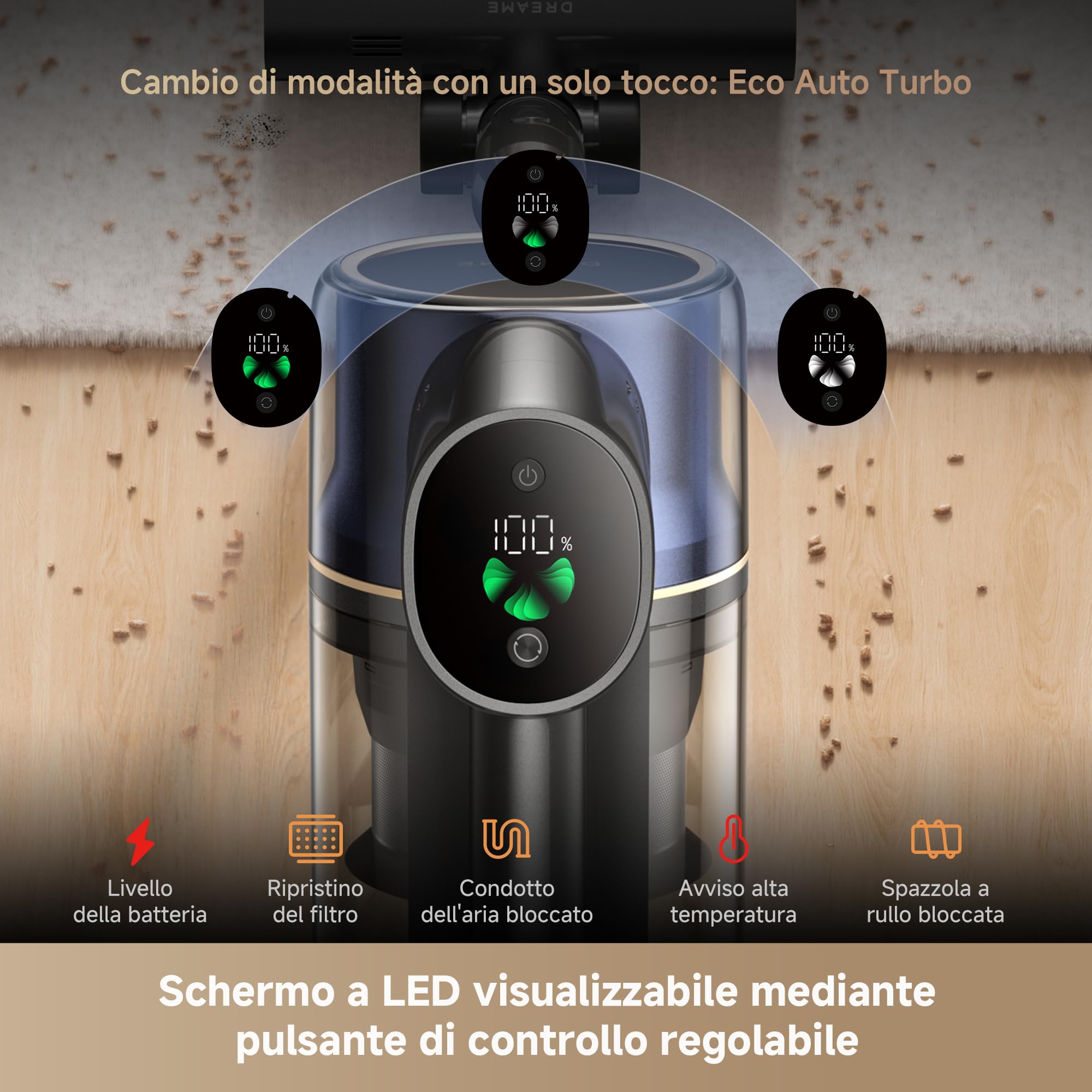 dreame R20 Pro-A Aspirapolvere senza Fili, 26.000 Pa/200 AW, Flessibile 90° - Miniatura 4