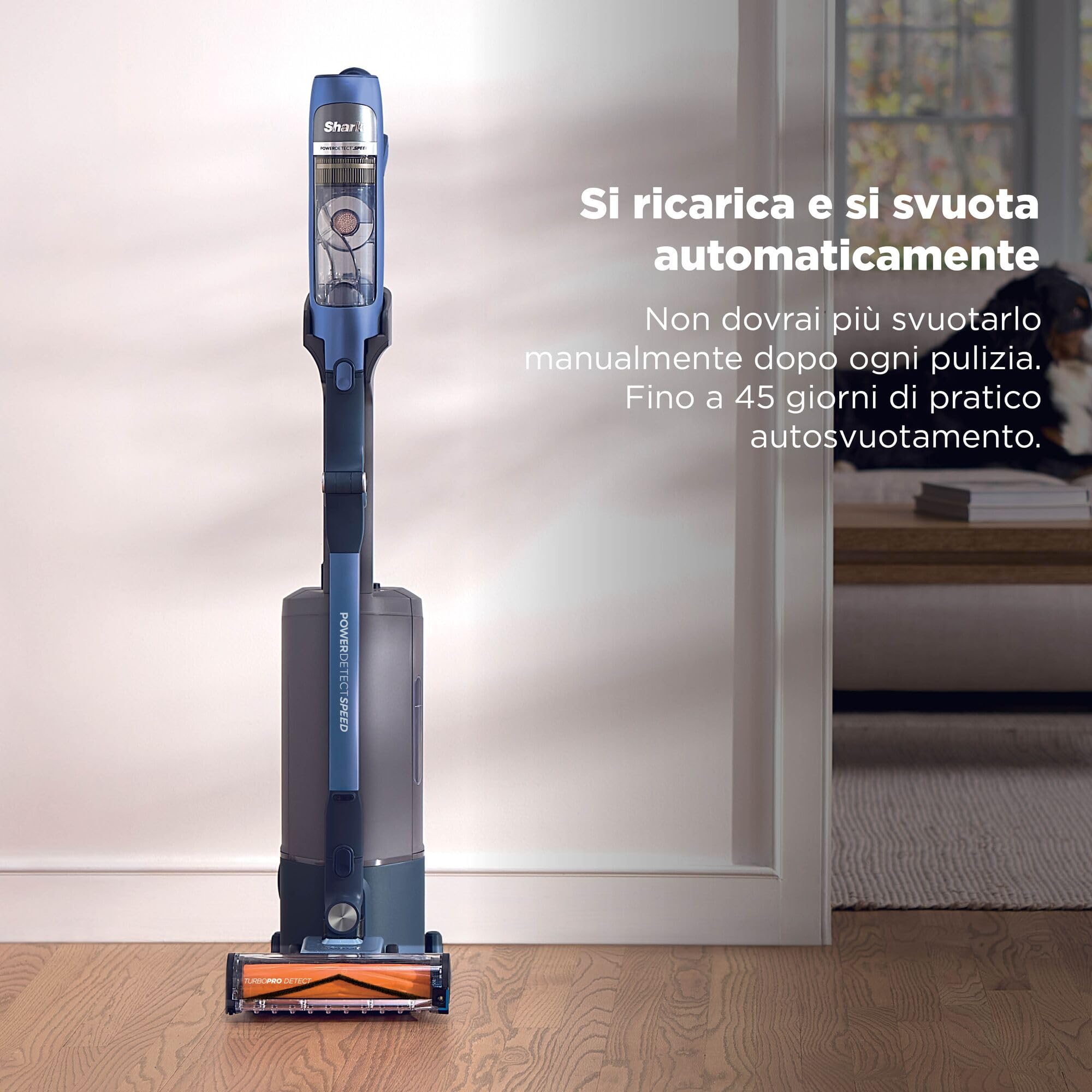 Shark PowerDetect Speed Pet Pro Clean & Empty, Aspirapolvere Senza Filo Blu - Miniatura 4