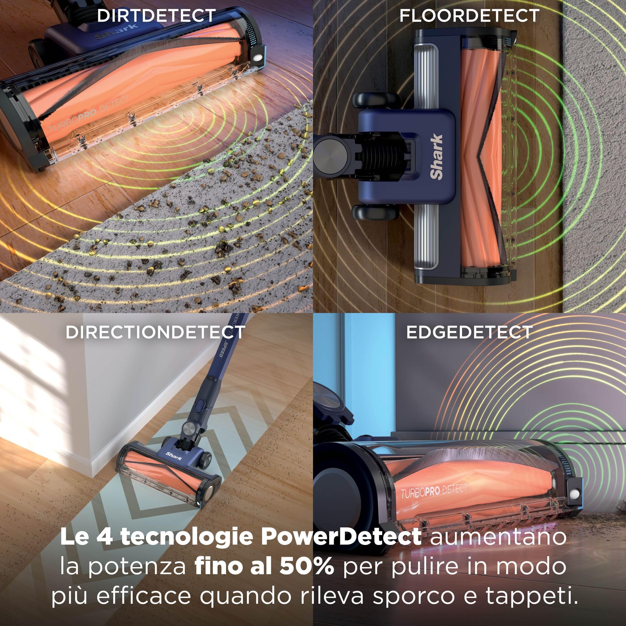 Shark PowerDetect Speed Pet Pro Clean & Empty, Aspirapolvere Senza Filo Blu - Miniatura 6