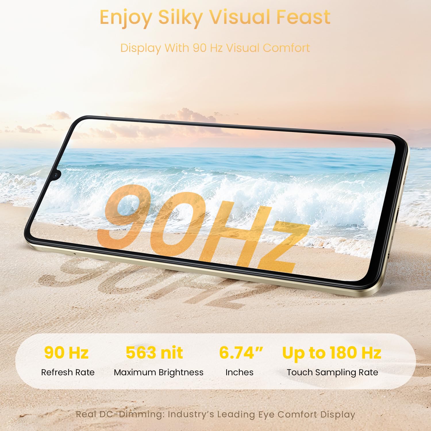 realme Note 70T Smartphone 4GB+256GB Oro, Schermo 6.75 pollici, Refresco a 90Hz, Batteria 6000mAh, Ricarica Rapida 15W, Fotocamera de 18MP, Chipset Octa-core, IP54 - Miniatura 2