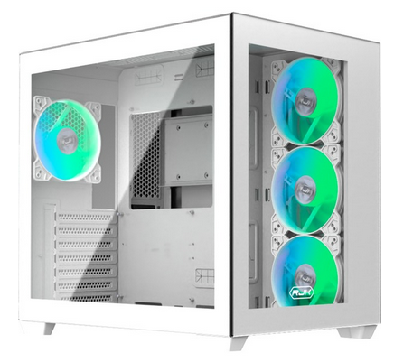 Case Raijintek PAEAN C7 TG4 Mini-Tower Bianco - Immagine 1