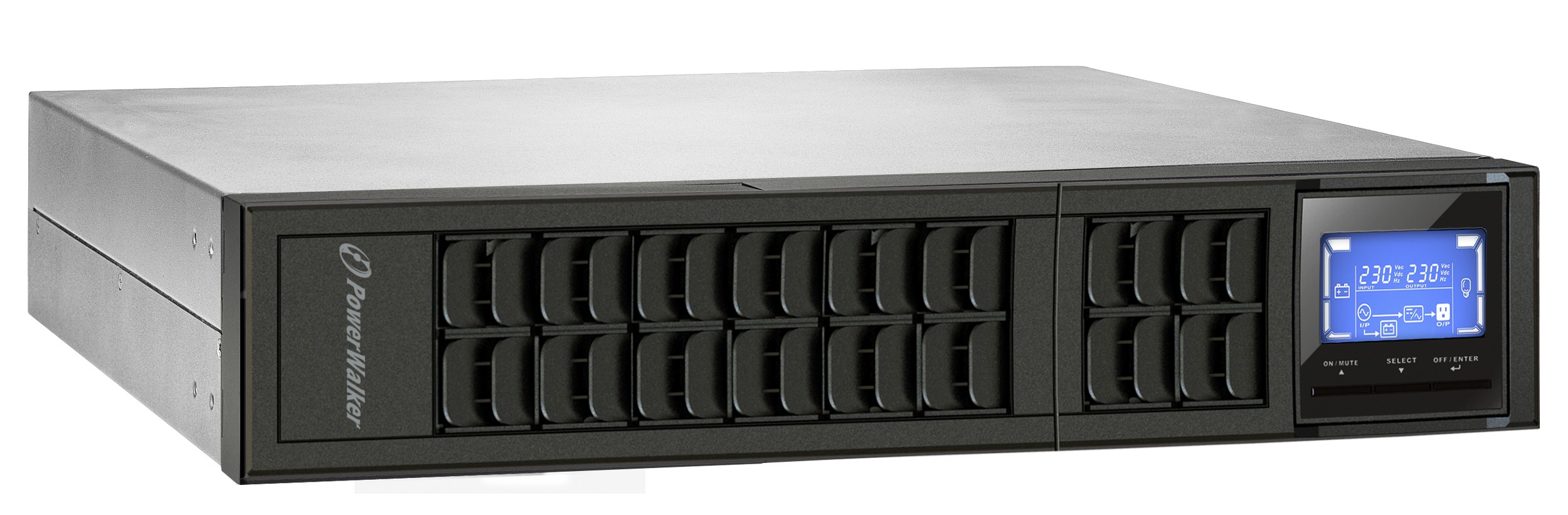 Gruppo di Continuità Per Rack BlueWalker Power VFI 3000 CRM LCD Sinusoidale Pura - Immagine 1