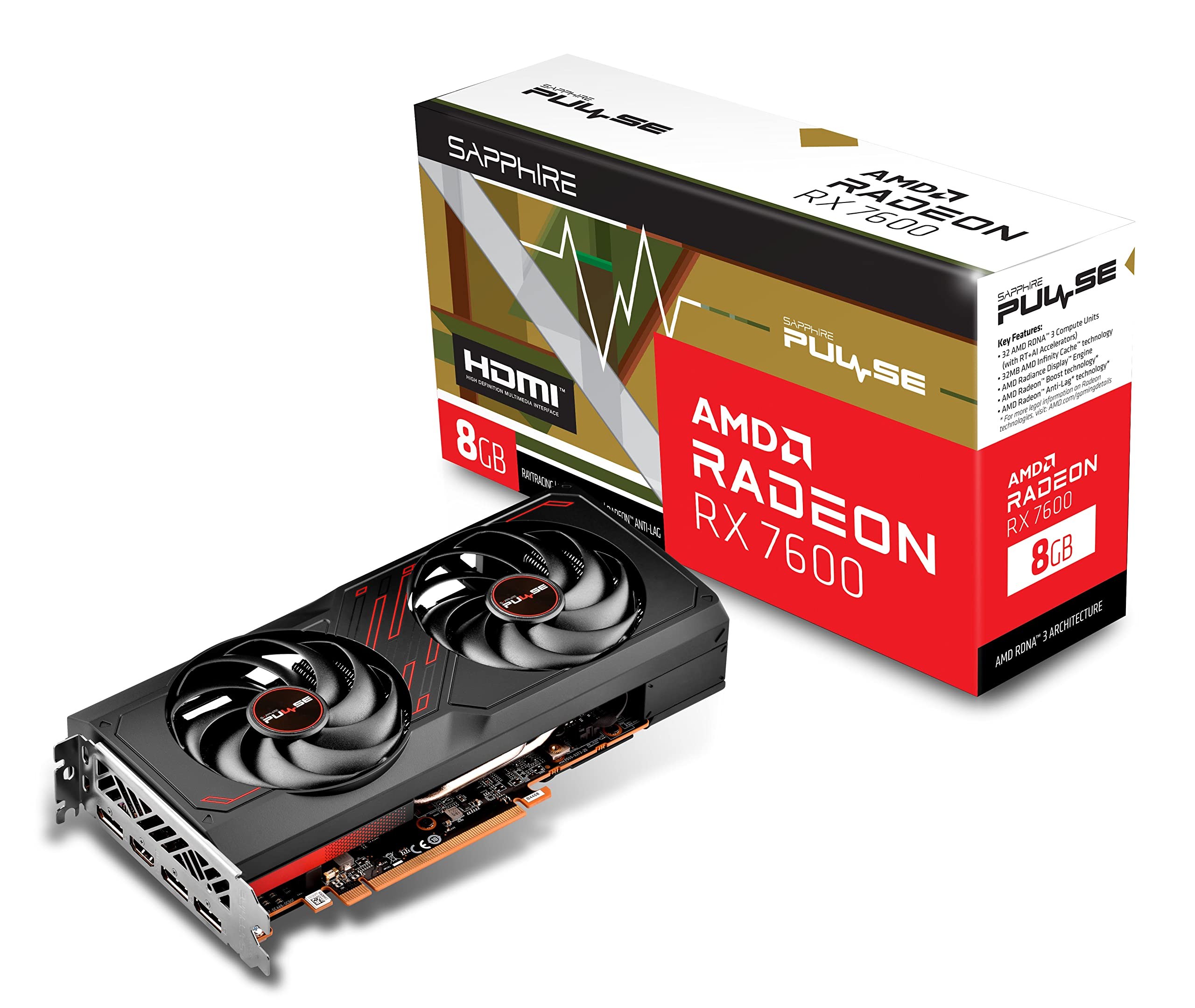 Scheda Video SAPPHIRE Pulse RADEON RX 7600 8GB Gaming GDDR6 - Immagine 1