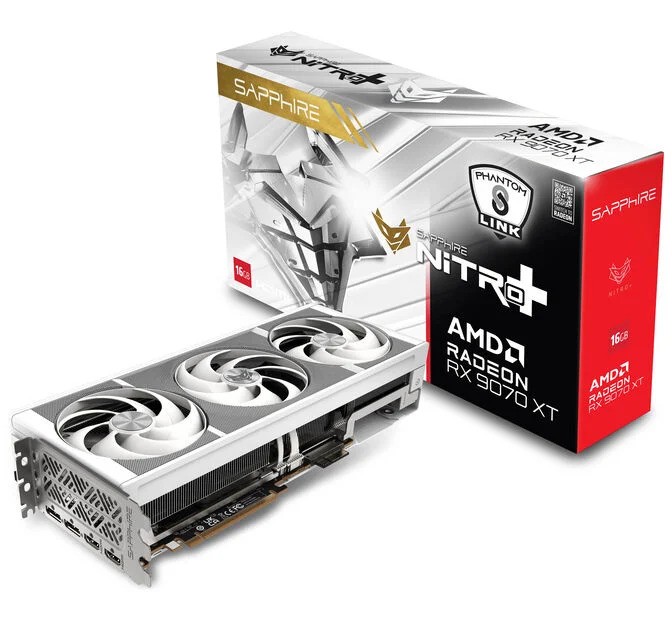 Scheda Video Sapphire Nitro+ Radeon RX 9070 XT PhantomLink Polar Edition 16GB GDDR6 Bianco - Immagine 1