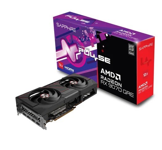 Scheda Video Sapphire Pulse AMD Radeon RX 9070 GRE Gaming OC 12GB GDDR6 Nero
