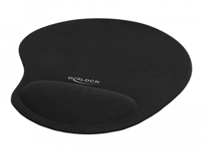 Tappertino per Mouse DeLock Ergonomico Gel Nero - Immagine 1