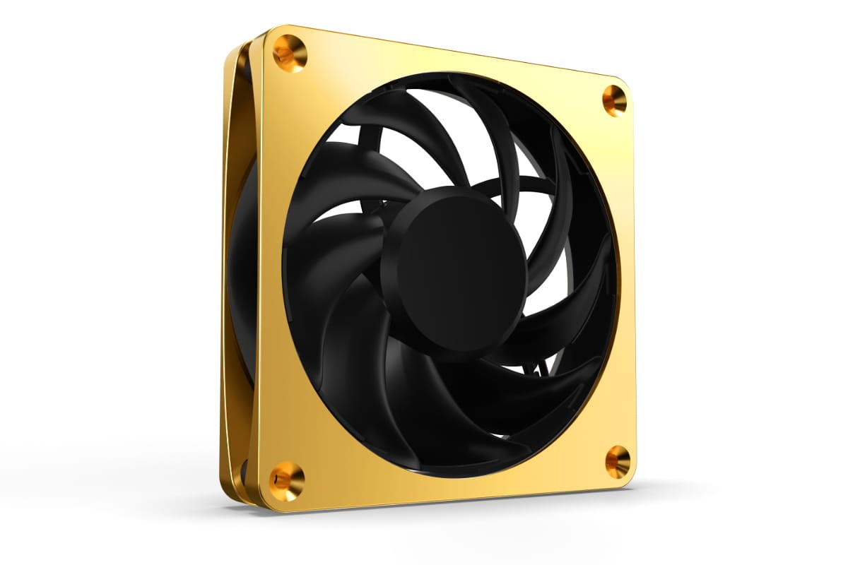 Ventola Alphacool Apex Stealth Metall Power 120 mm Oro - Immagine 1