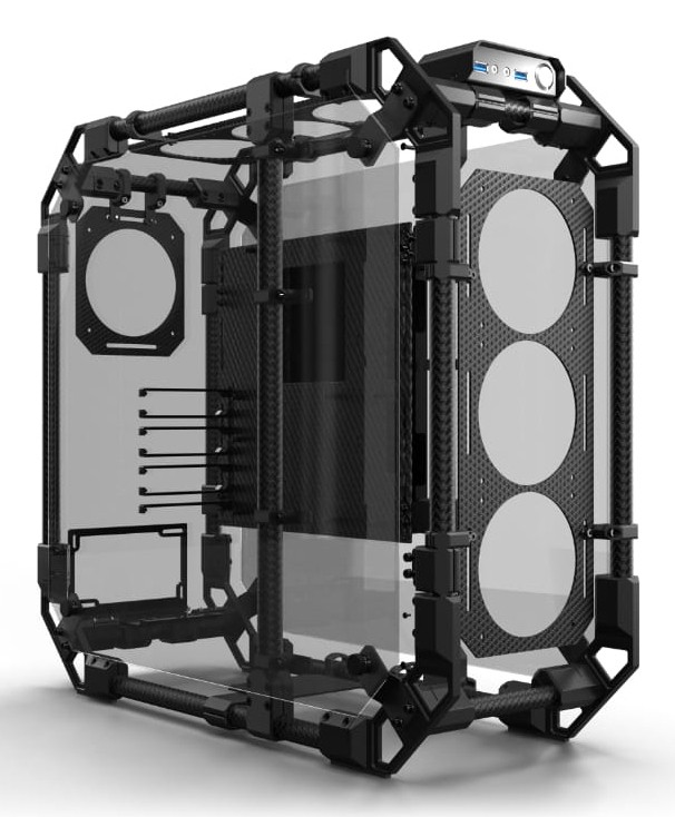 Case Alphacool Apex Skeleton Midi Tower ATX Alluminio - Immagine 1