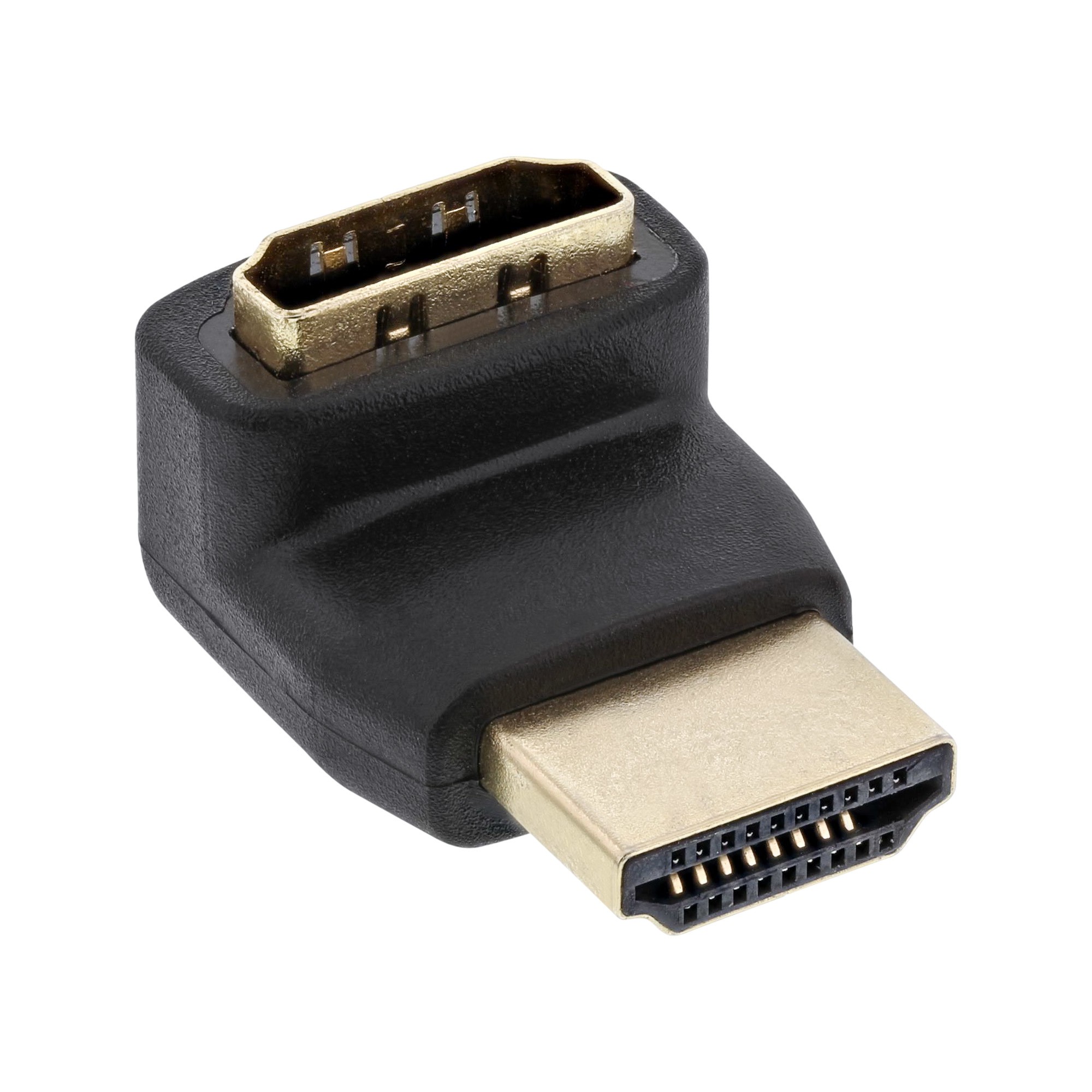 Adattatore HDMI InLine Maschio/Femmina angolato Nero - Immagine 1