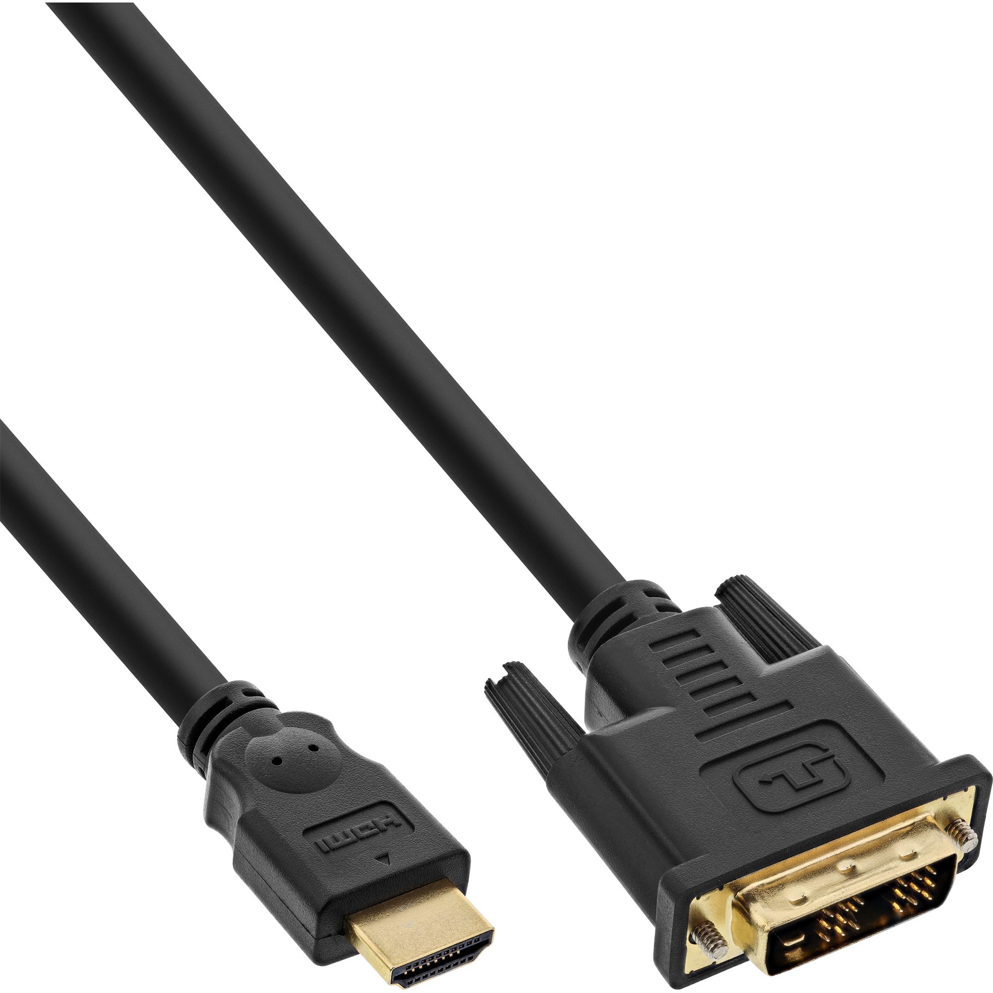 Cavo Adattatore da HDMI a DVI ad alta velocità InLine placcato in oro Nero 2 m - Immagine 1