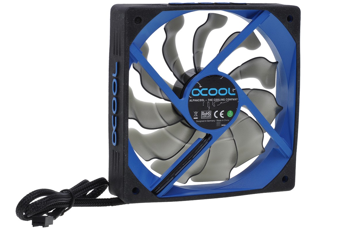 Ventola Alphacool Susurro Fan - 120 - Black Blu Edition 1700rpm 120x120x25mm - Immagine 1