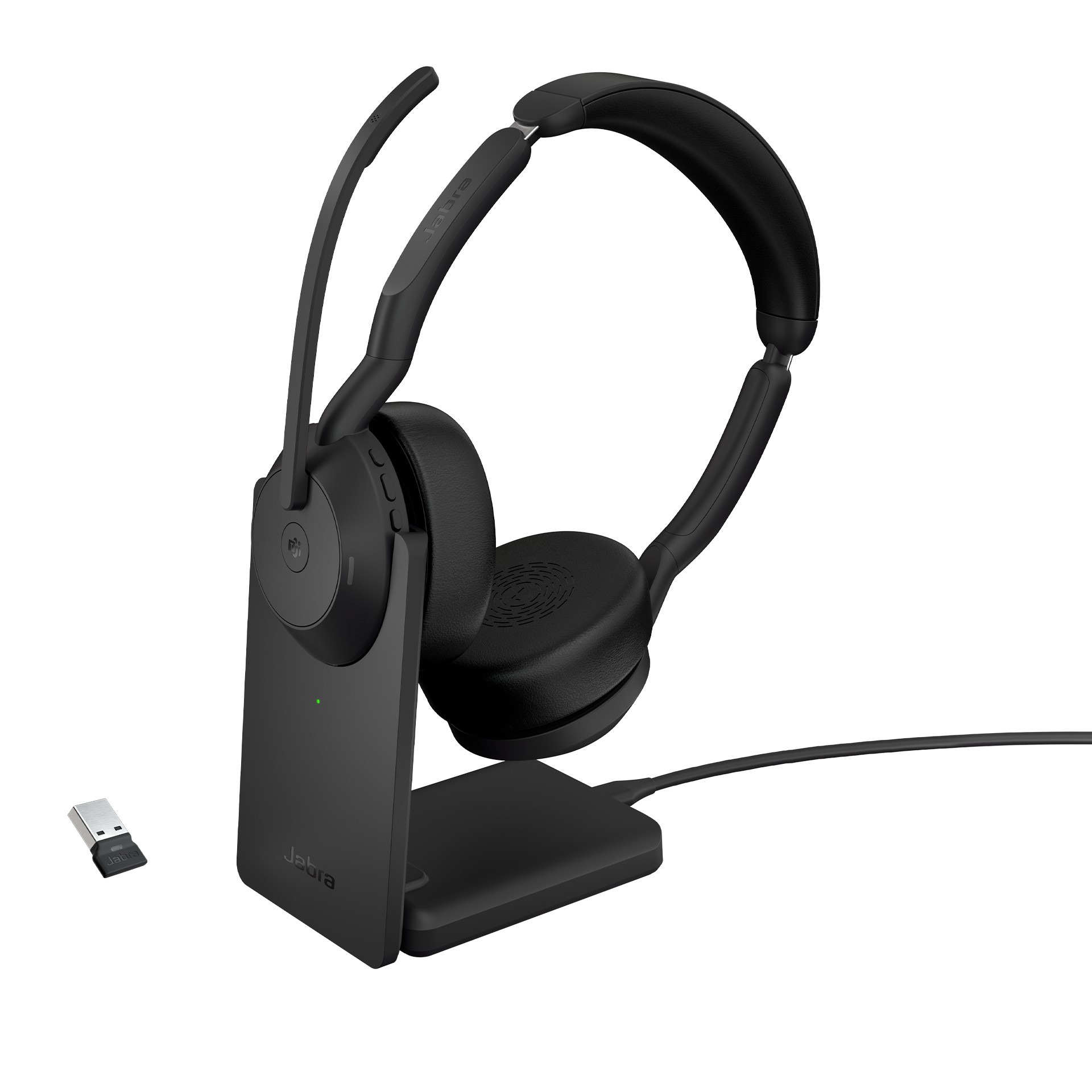 Cuffie Jabra Evolve2 55 Link380a MS Stereo Stand Audio nitido Compatibilità Microsoft Teams - Immagine 1
