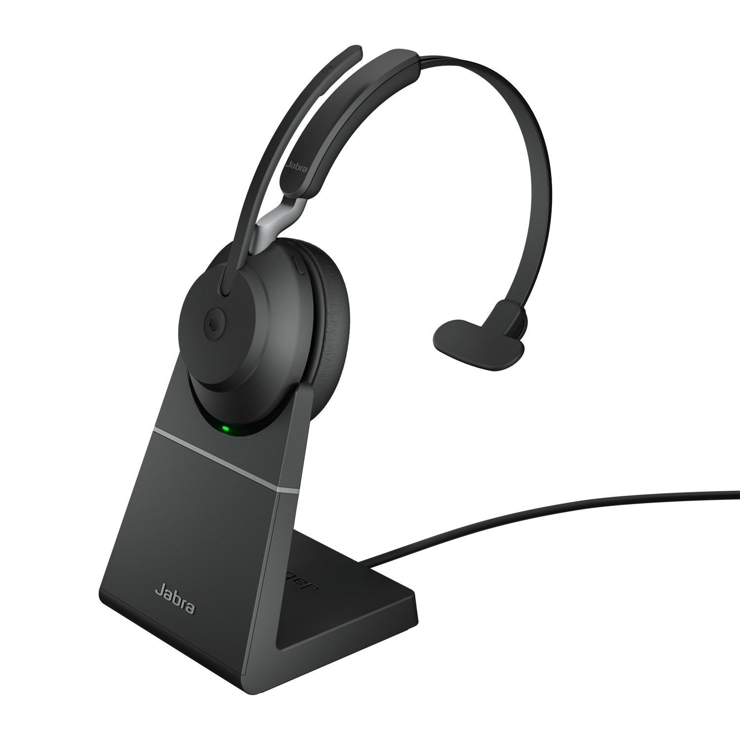 Cuffie Jabra Evolve2 65 Link380a MS Mono Stand Black Base di ricarica Inclusa - Immagine 1