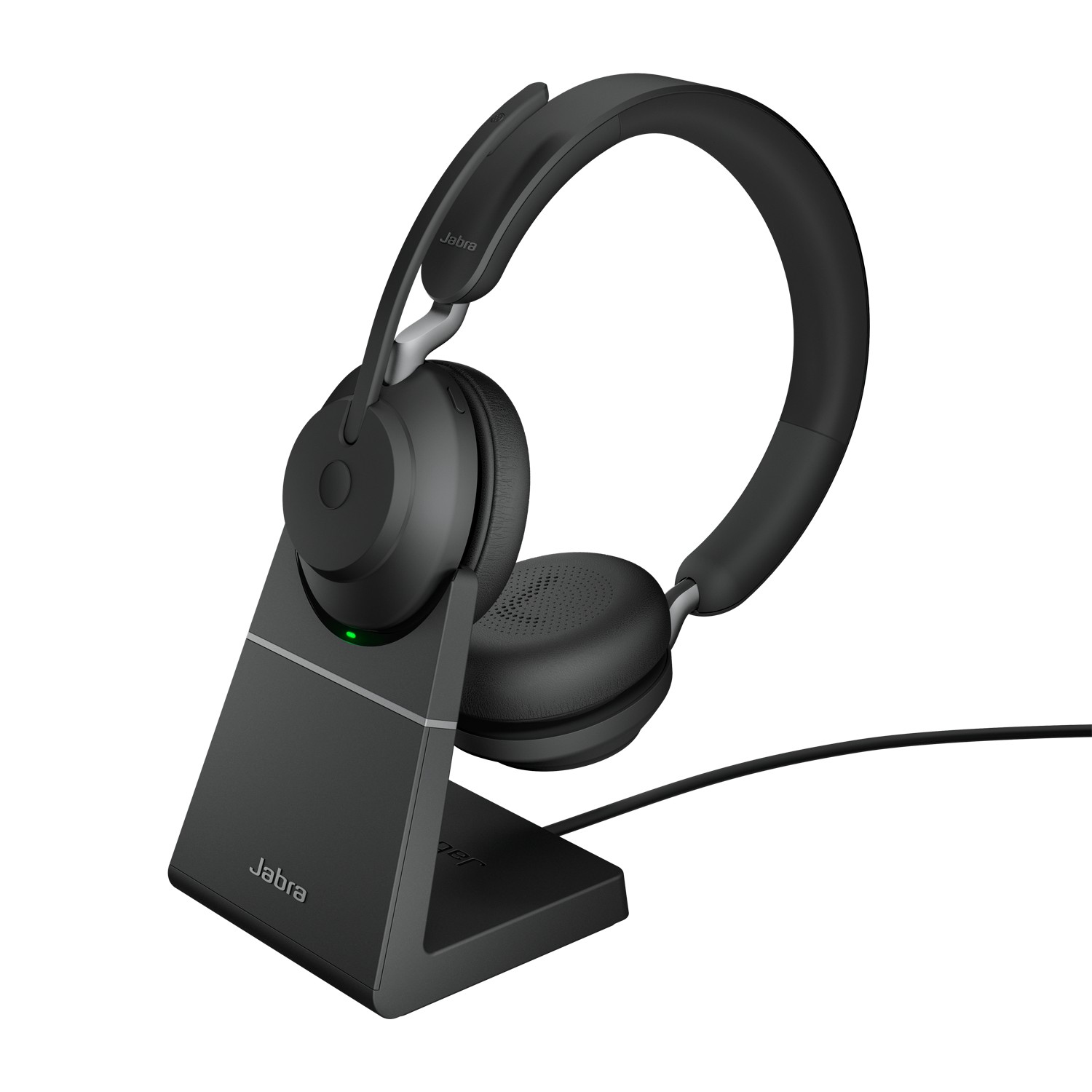 Cuffie Jabra Evolve2 65 Link380c UC Stereo Stand Black Comfort superiore Base ricarica - Immagine 1