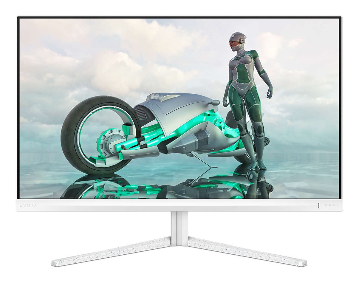 Monitor Philips Evnia 27M2N3201A 27'' Full-HD Adaptive Sync HDMI DisplayPort Pivot HDR 180Hz Bianco - Immagine 1