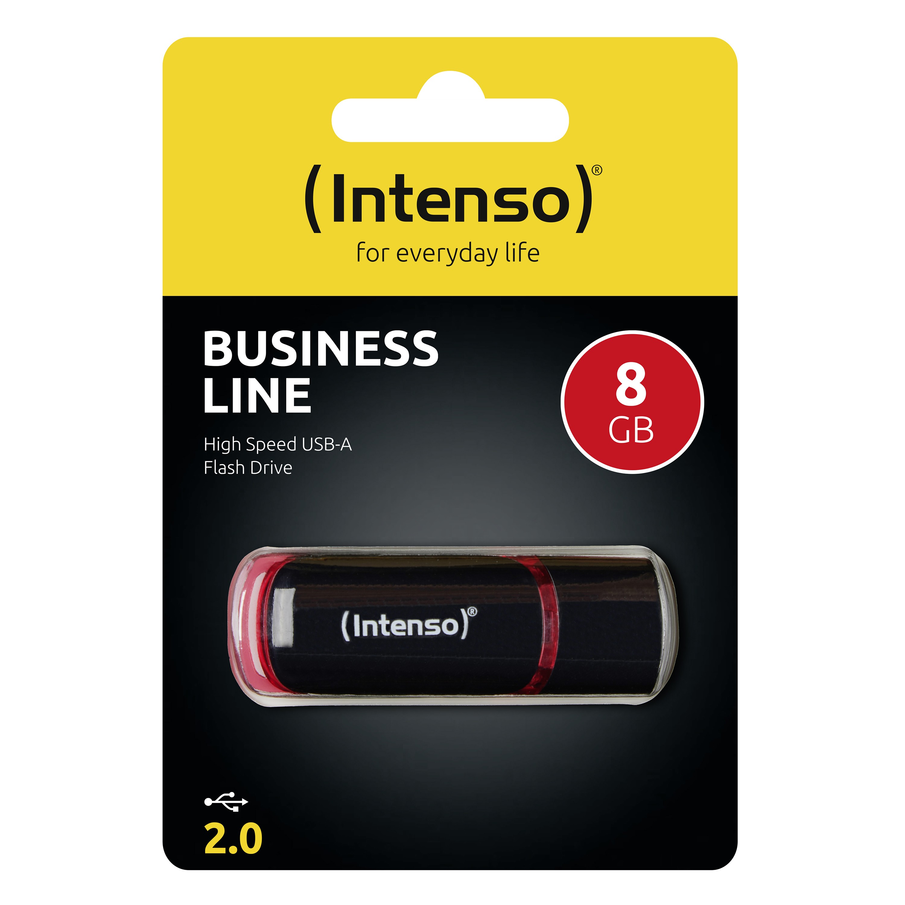 Pendrive Intenso Business Line 8GB USB 2.0 Nero Rosso - Immagine 1
